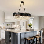 Modern and Crystal Flush Mount Chandelier 7-Light W50CM