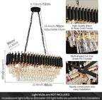 Modern and Crystal Flush Mount Chandelier 7-Light W50CM