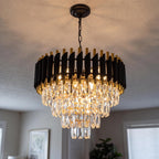 Modern and Crystal Flush Mount Chandelier 7-Light W50CM