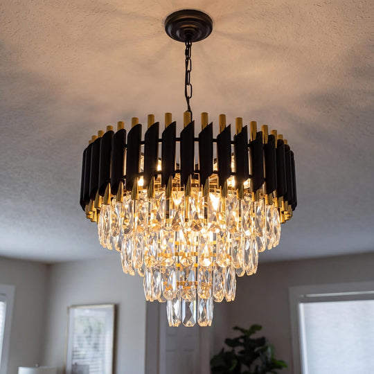 Modern and Crystal Flush Mount Chandelier 7-Light W50CM