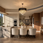 Modern and Crystal Flush Mount Chandelier 7-Light W50CM