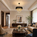 Modern and Crystal Flush Mount Chandelier 7-Light W50CM
