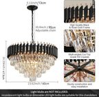 Modern and Crystal Flush Mount Chandelier 7-Light W50CM