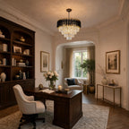 Modern and Crystal Flush Mount Chandelier 7-Light W50CM