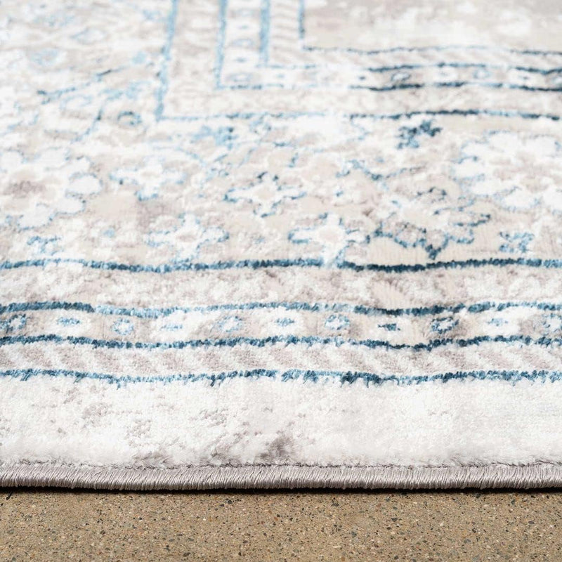 Modern Medallion Moroccan Style Area Rug Plush Living