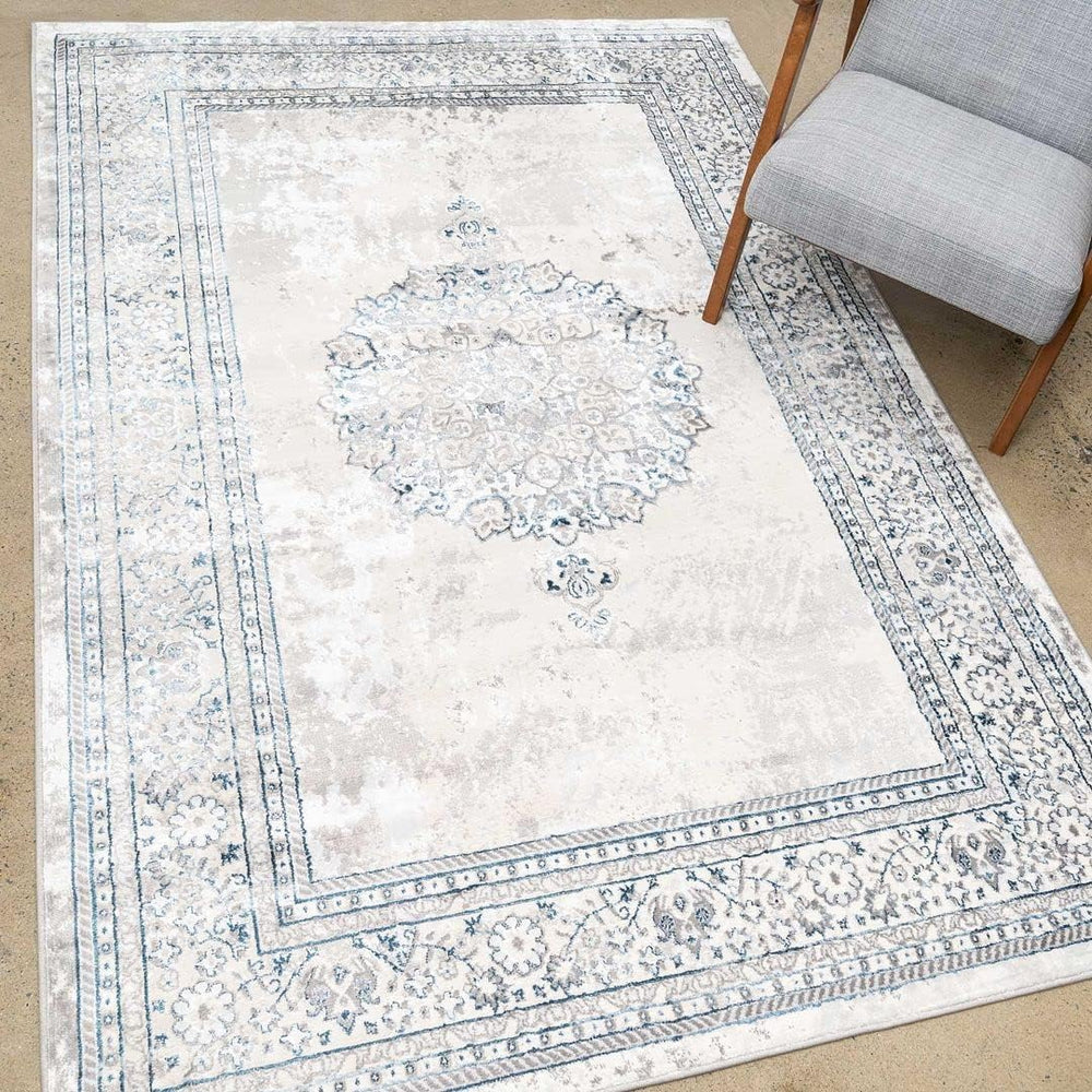 Modern Medallion Moroccan Style Area Rug Plush Living