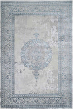 Modern Medallion Style Metallic Big Area Rug Plush