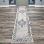 Modern Medallion Style Metallic Big Area Rug Plush