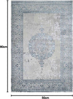 Modern Medallion Style Metallic Big Area Rug Plush