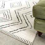 Modern Moroccan Berber Polyester Carpet Rug Tribal Diamond