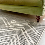 Modern Moroccan Berber Polyester Carpet Rug Tribal Diamond