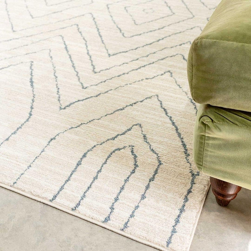 Modern Moroccan Berber Polyester Carpet Rug Tribal Diamond