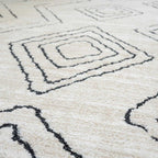 Modern Moroccan Berber Polyester Carpet Rug Tribal Diamond