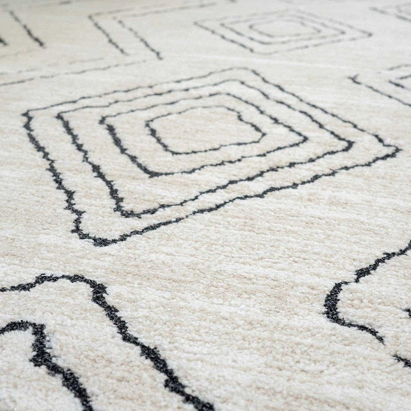 Modern Moroccan Berber Polyester Carpet Rug Tribal Diamond