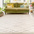 Modern Moroccan Berber Polyester Carpet Rug Tribal Diamond