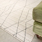 Modern Moroccan Berber Polyester Carpet Rug Tribal Diamond