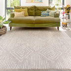 Modern Moroccan Berber Polyester Carpet Rug Tribal Diamond