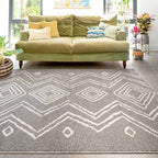 Modern Moroccan Berber Polyester Carpet Rug Tribal Diamond