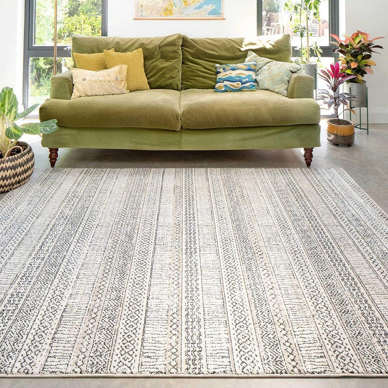 Modern Moroccan Berber Polyester Carpet Rug Tribal Diamond