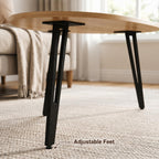 Modern Oval Coffee Table Oak Simple Centre Scandinavian