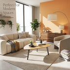 Modern Oval Coffee Table Oak Simple Centre Scandinavian