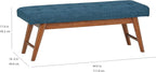 Modern Padded Upholstered Bench with Button Bedroom Entryway