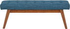 Modern Padded Upholstered Bench with Button Bedroom Entryway