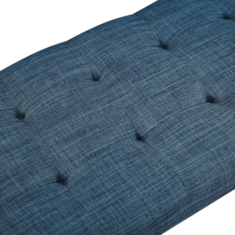 Modern Padded Upholstered Bench with Button Bedroom Entryway