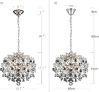 Modern Pendant Chandelier Crystal Raindrop Lighting Ceiling