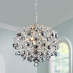 Modern Pendant Chandelier Crystal Raindrop Lighting Ceiling