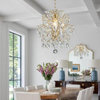 Modern Pendant Chandelier Crystal Raindrop Lighting Ceiling