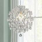 Modern Pendant Chandelier Crystal Raindrop Lighting Ceiling