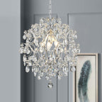 Modern Pendant Chandelier Crystal Raindrop Lighting Ceiling