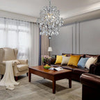 Modern Pendant Chandelier Crystal Raindrop Lighting Ceiling