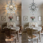 Modern Pendant Chandelier Crystal Raindrop Lighting Ceiling