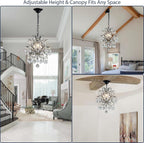 Modern Pendant Chandelier Crystal Raindrop Lighting Ceiling