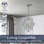 Modern Pendant Chandelier Crystal Raindrop Lighting Ceiling