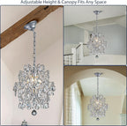 Modern Pendant Chandelier Crystal Raindrop Lighting Ceiling