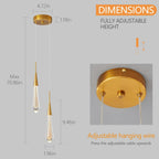 Modern Pendant Light 2-Light Kitchen Island Lighting Dimmable