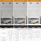 Modern Pendant Light 2-Light Kitchen Island Lighting Dimmable