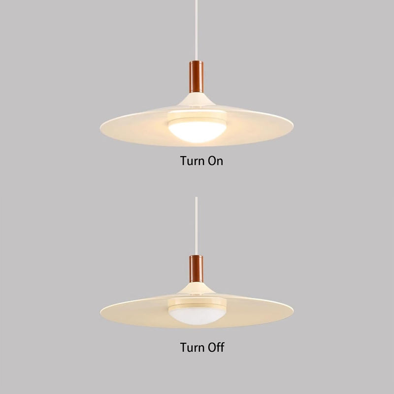 Modern Pendant Light with Ufo-Inspired Flat Metal Shade
