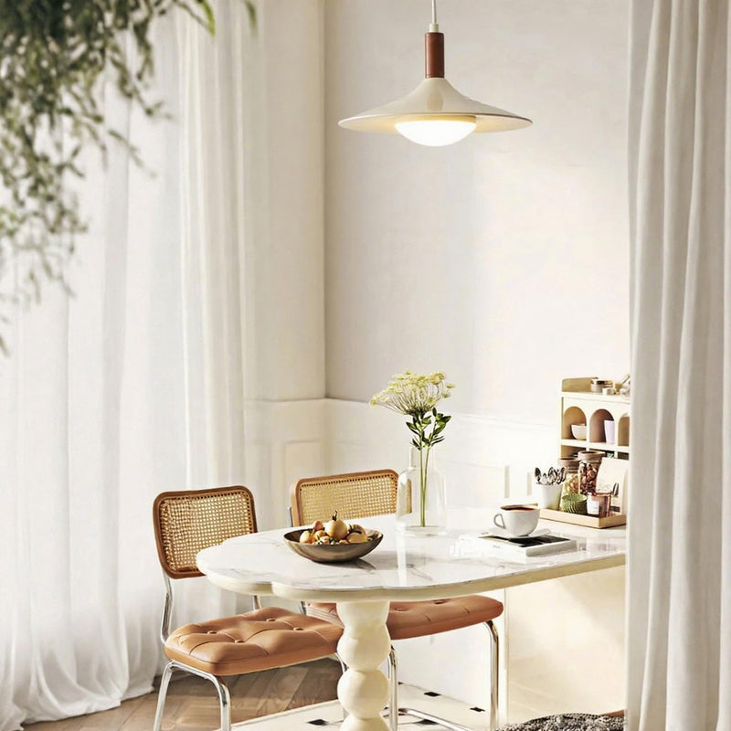 Modern Pendant Light with Ufo-Inspired Flat Metal Shade