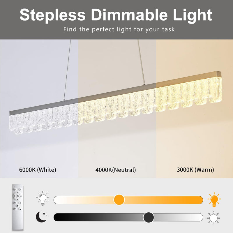 Modern Pendant Lights Kitchen Island Dimmable LED Oval