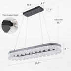 Modern Pendant Lights Kitchen Island Dimmable LED Oval