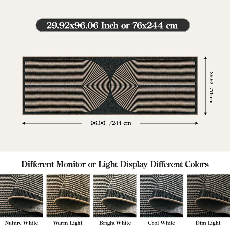 Modern Rainbow Kitchen Runner Rug