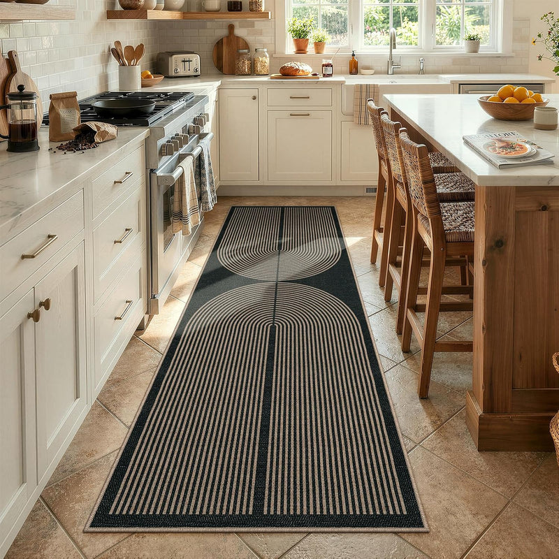 Modern Rainbow Kitchen Runner Rug