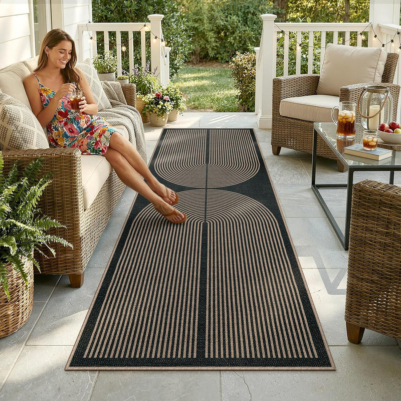 Modern Rainbow Kitchen Runner Rug