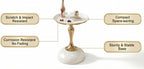 Modern Round Side Table with Pedestal Base Metal