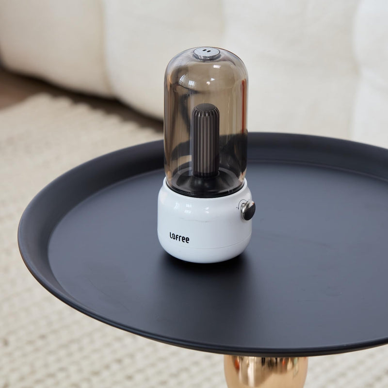 Modern Round Side Table with Pedestal Base Metal