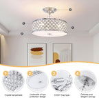 Modern Semi Flush Mount Ceiling Light 3 Lights